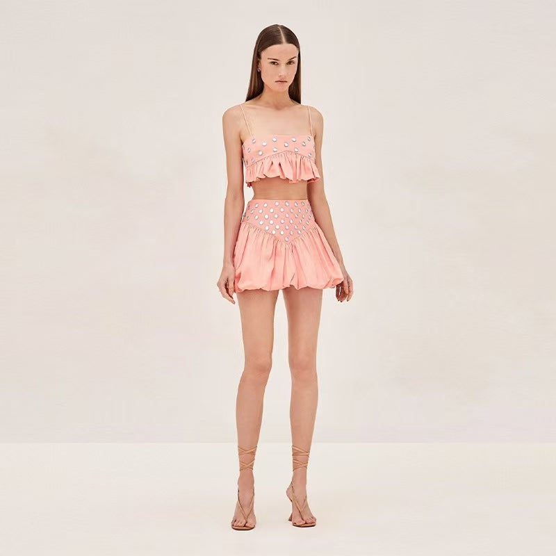 Ruffled sequin set