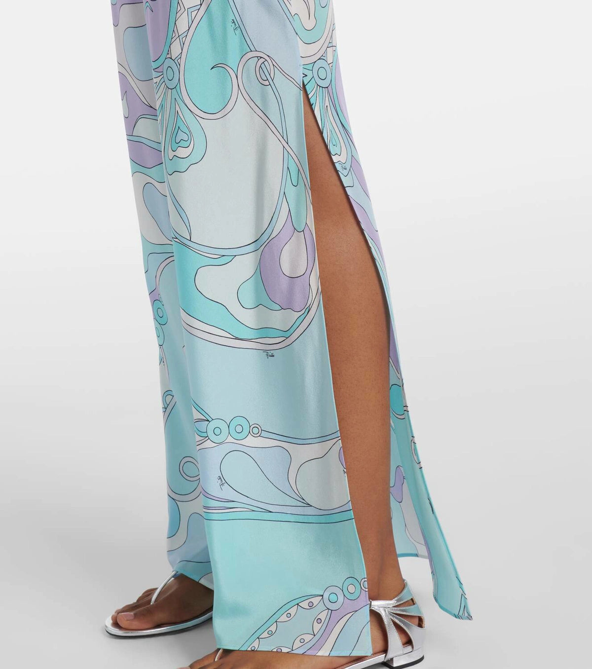 Orchidee silk maxi dress