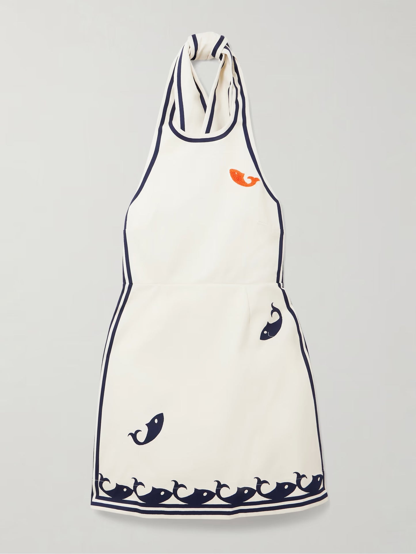 Marine Organic Cotton Halter Neck Mini Dress