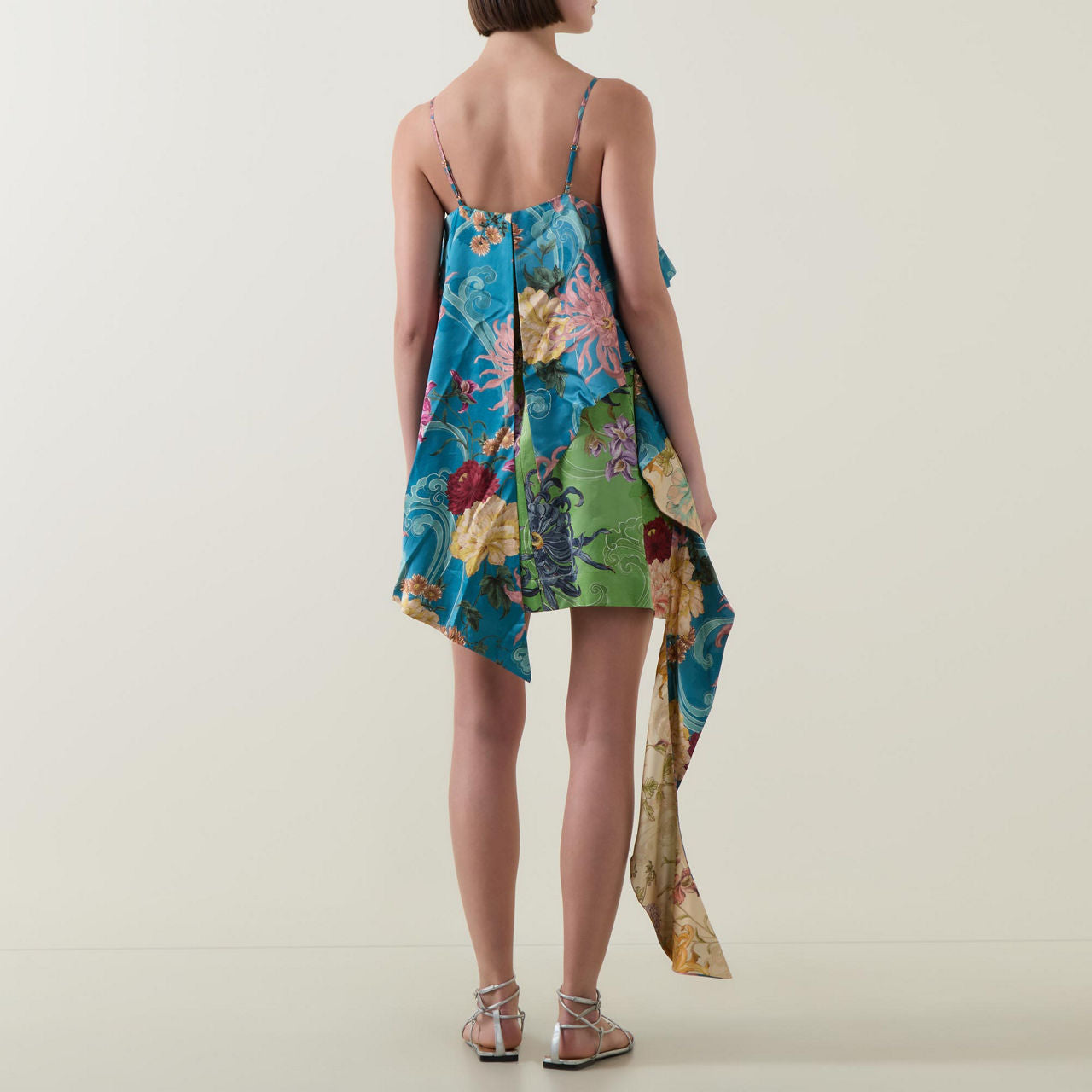 Tropical Flow Ruffle Dress