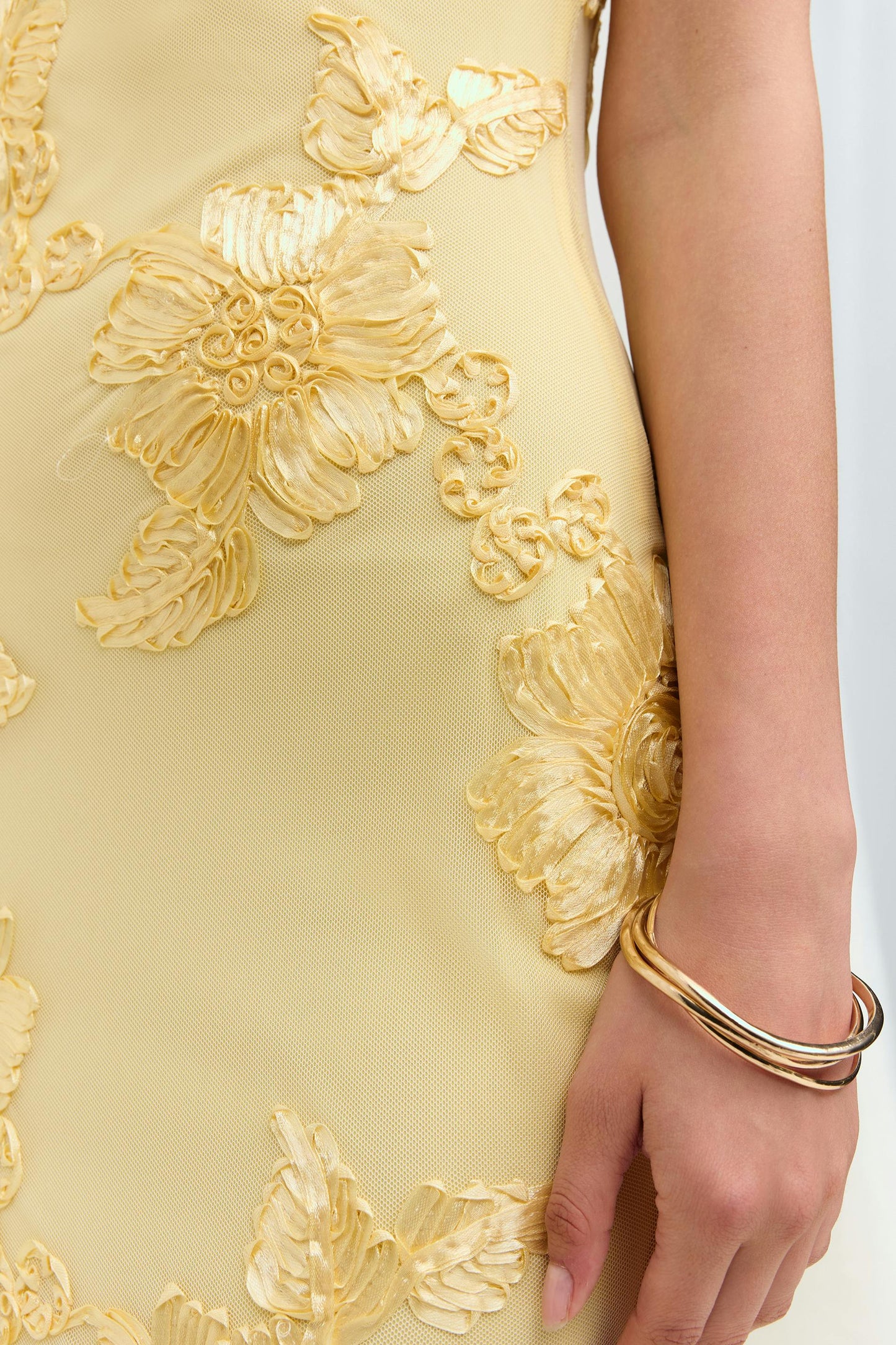 Jacquard Embroidery Maxi Dress