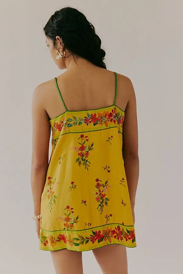 Golden Hour Bloom Mini Dress