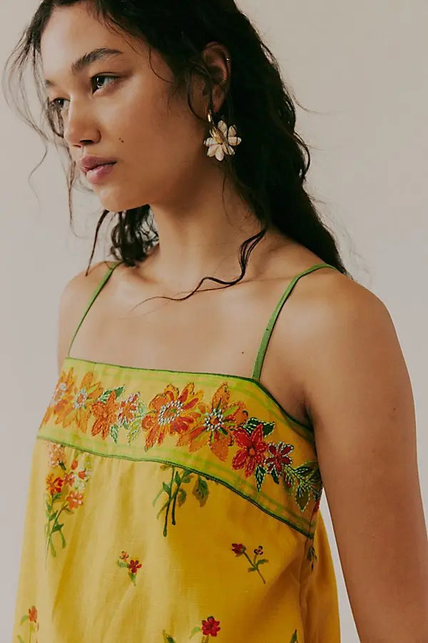 Golden Hour Bloom Mini Dress