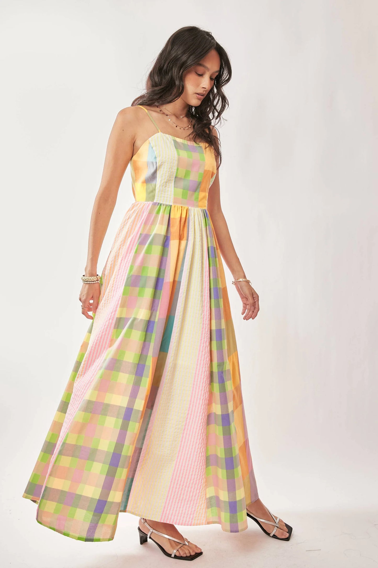 Rainbow Kiss Checkered Sundress