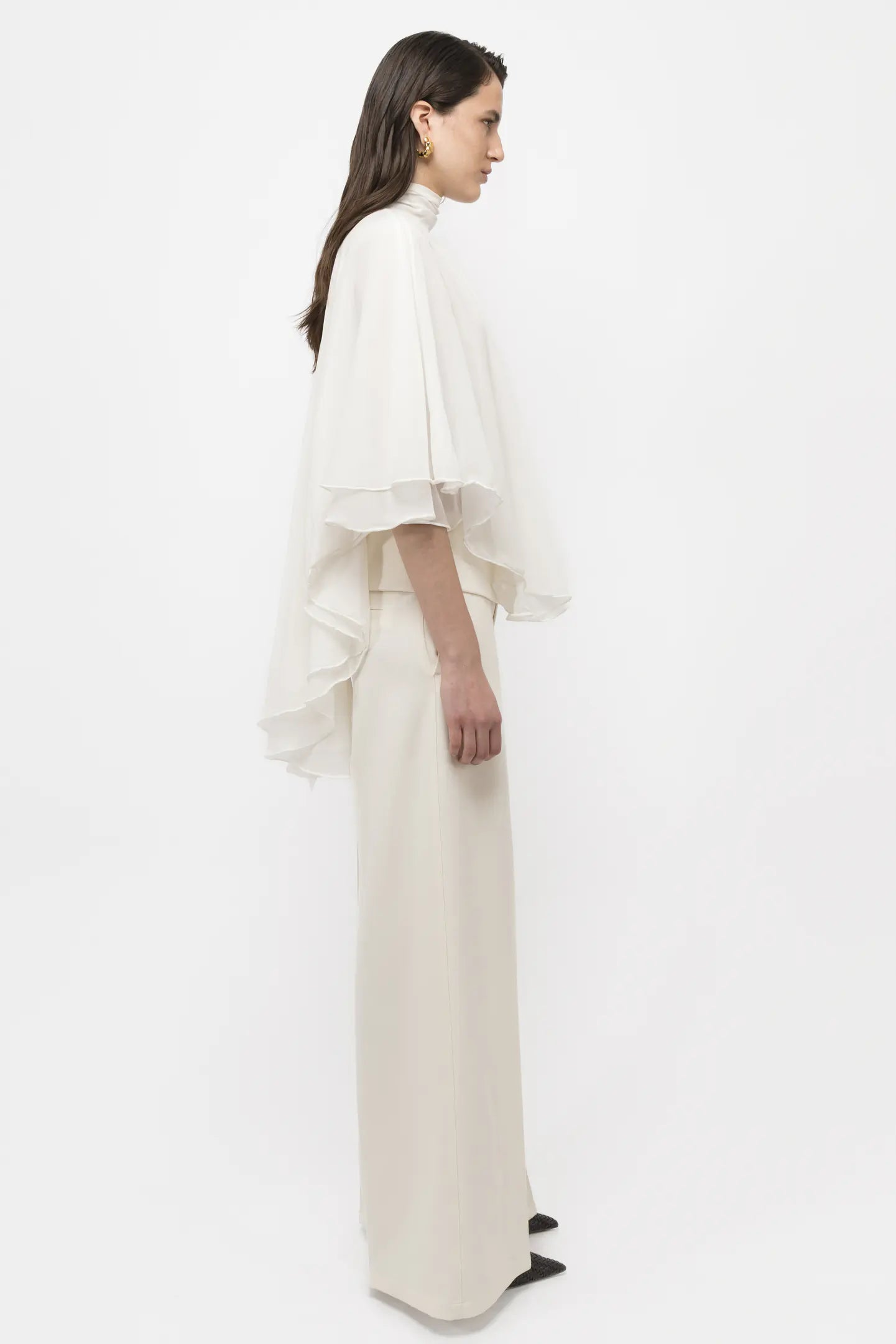 Flowy Silk Cape