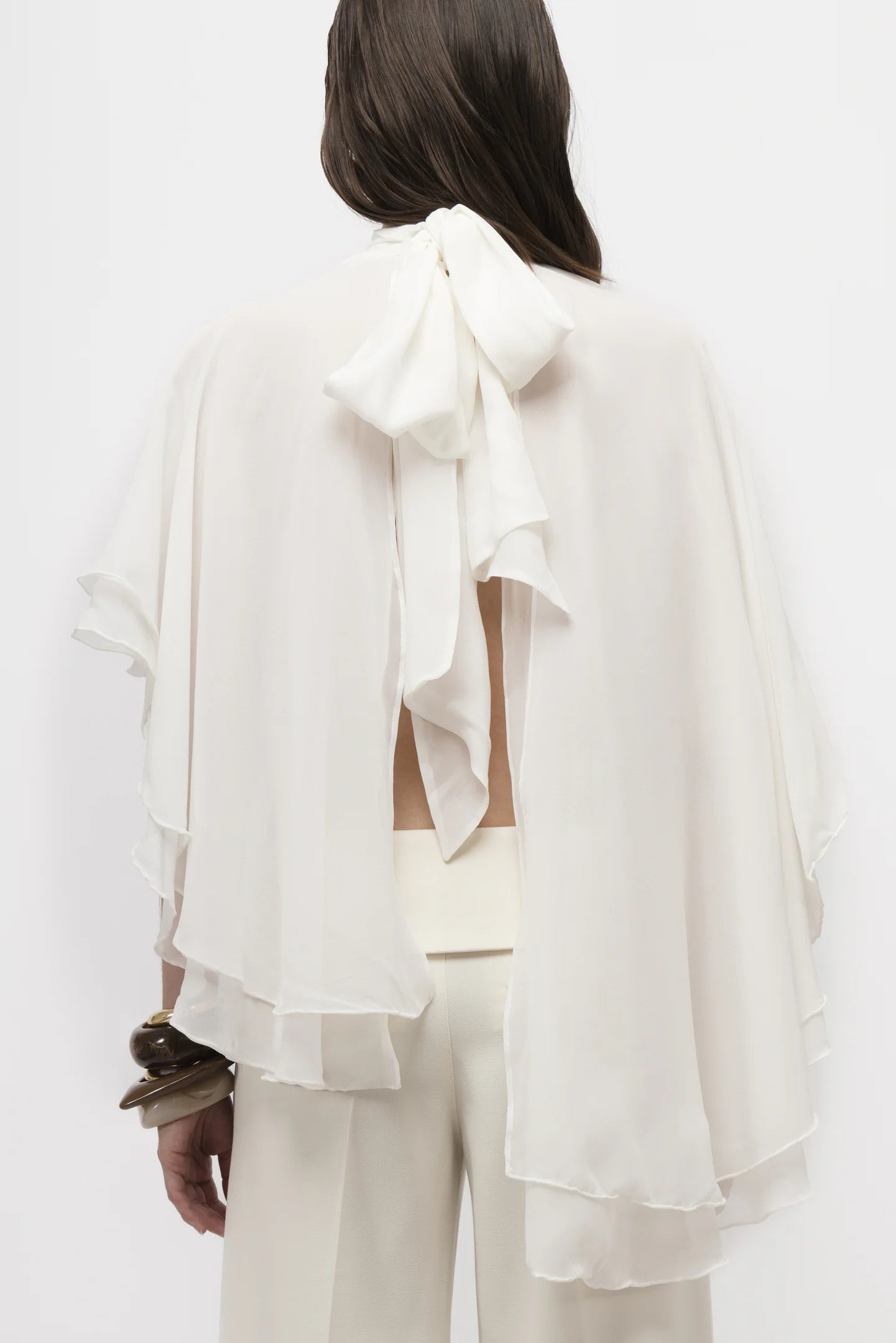 Flowy Silk Cape