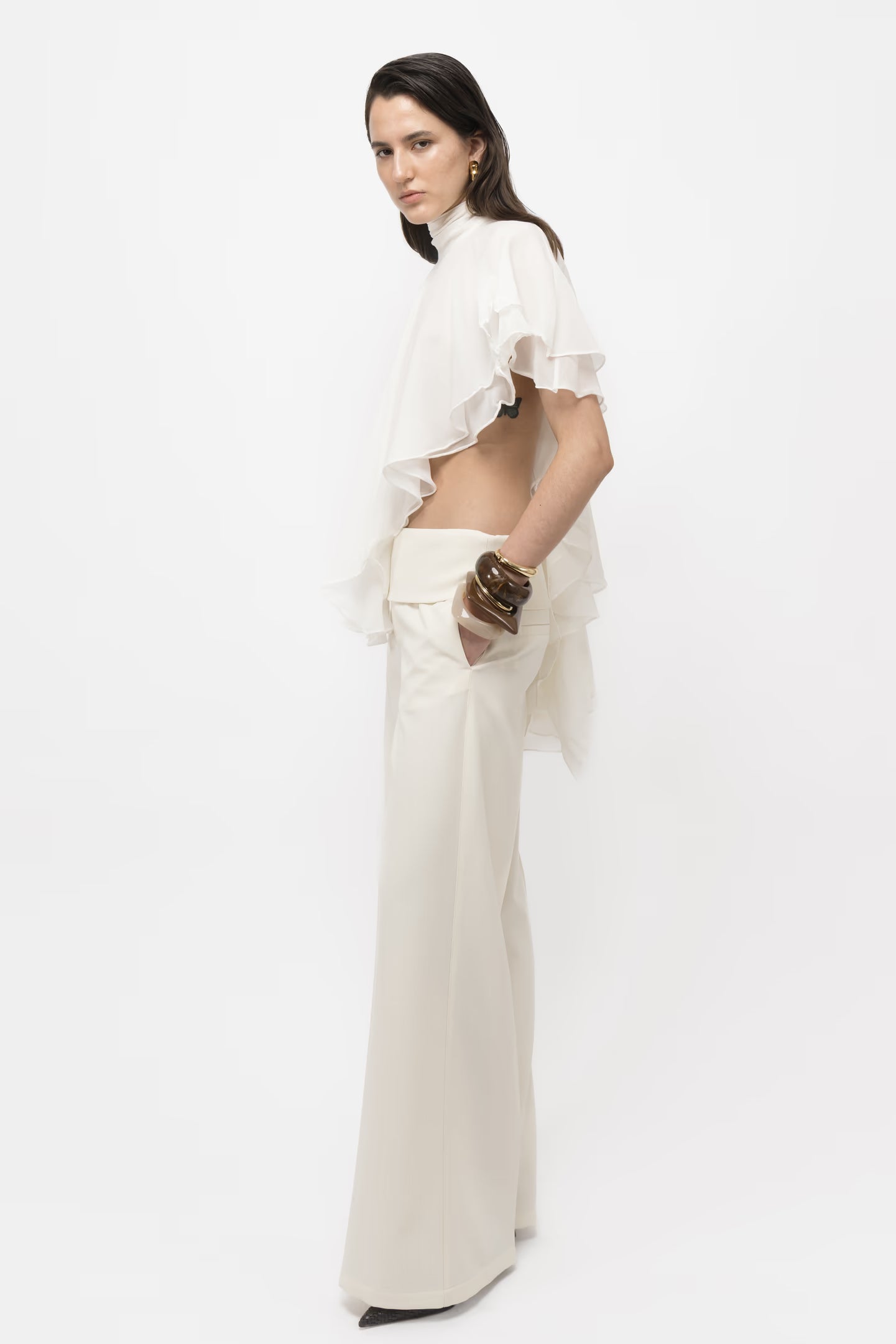 Flowy Silk Cape