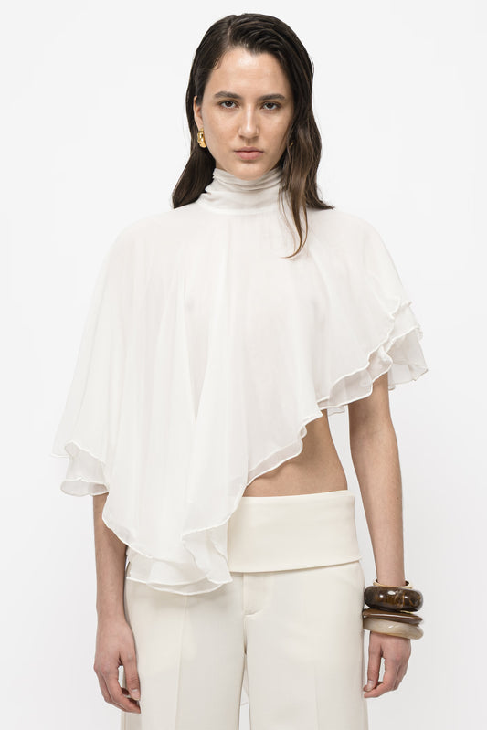 Flowy Silk Cape