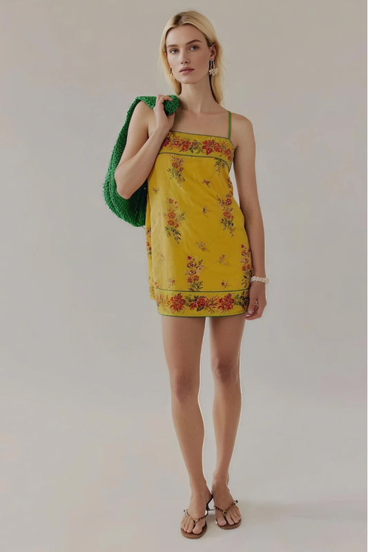 Golden Hour Bloom Mini Dress