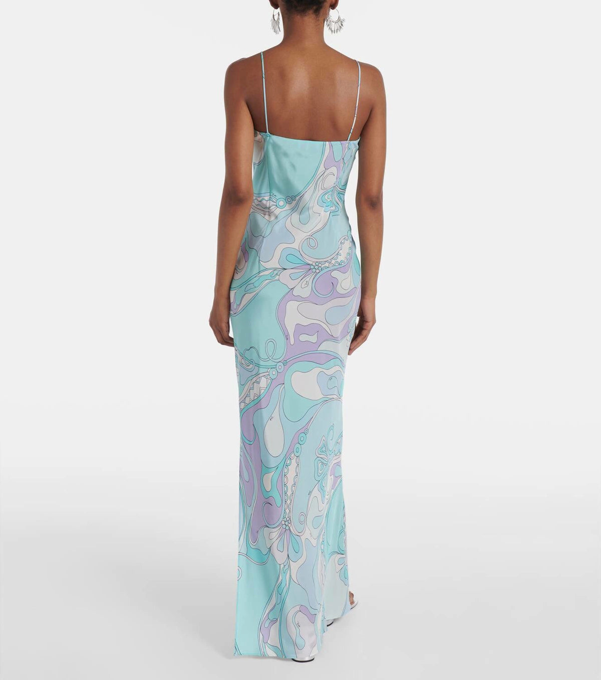 Orchidee silk maxi dress