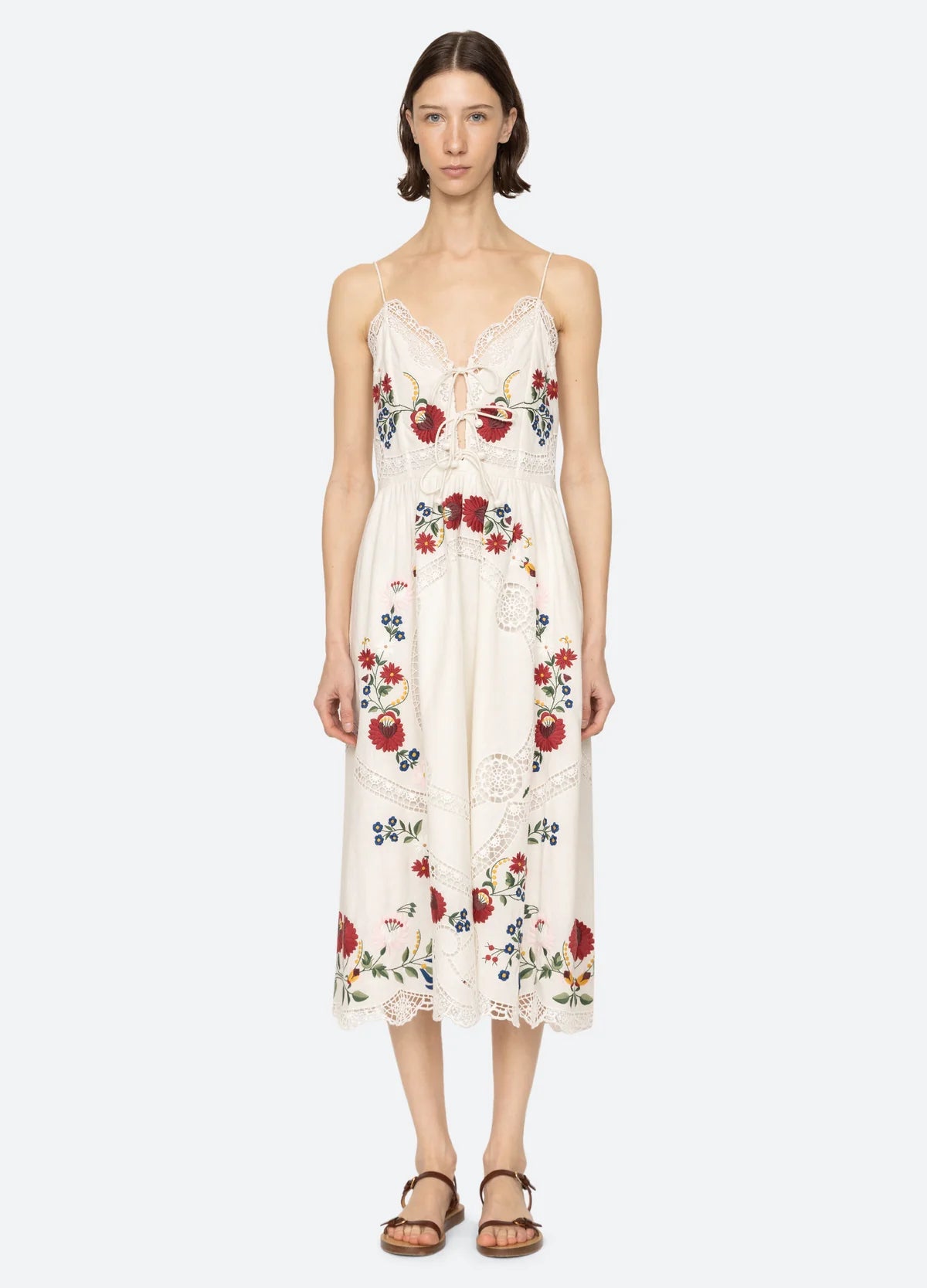Celia Embroidery Slip Dress