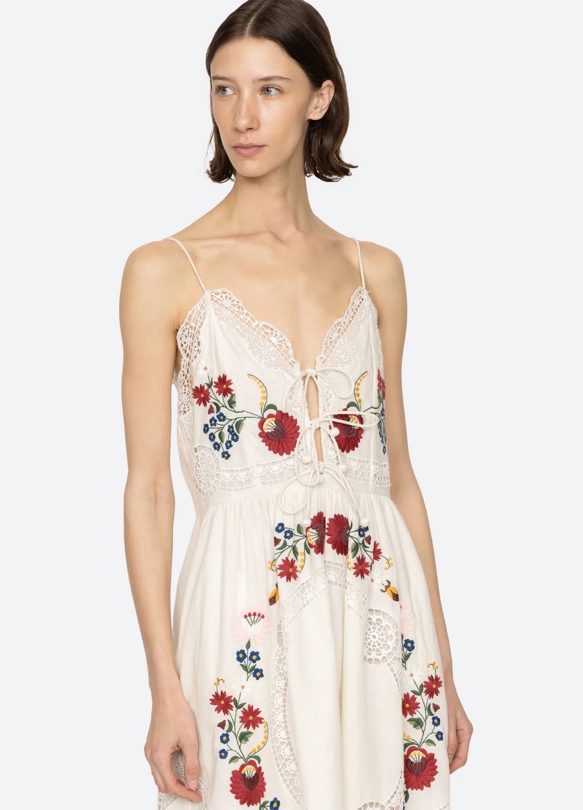 Celia Embroidery Slip Dress