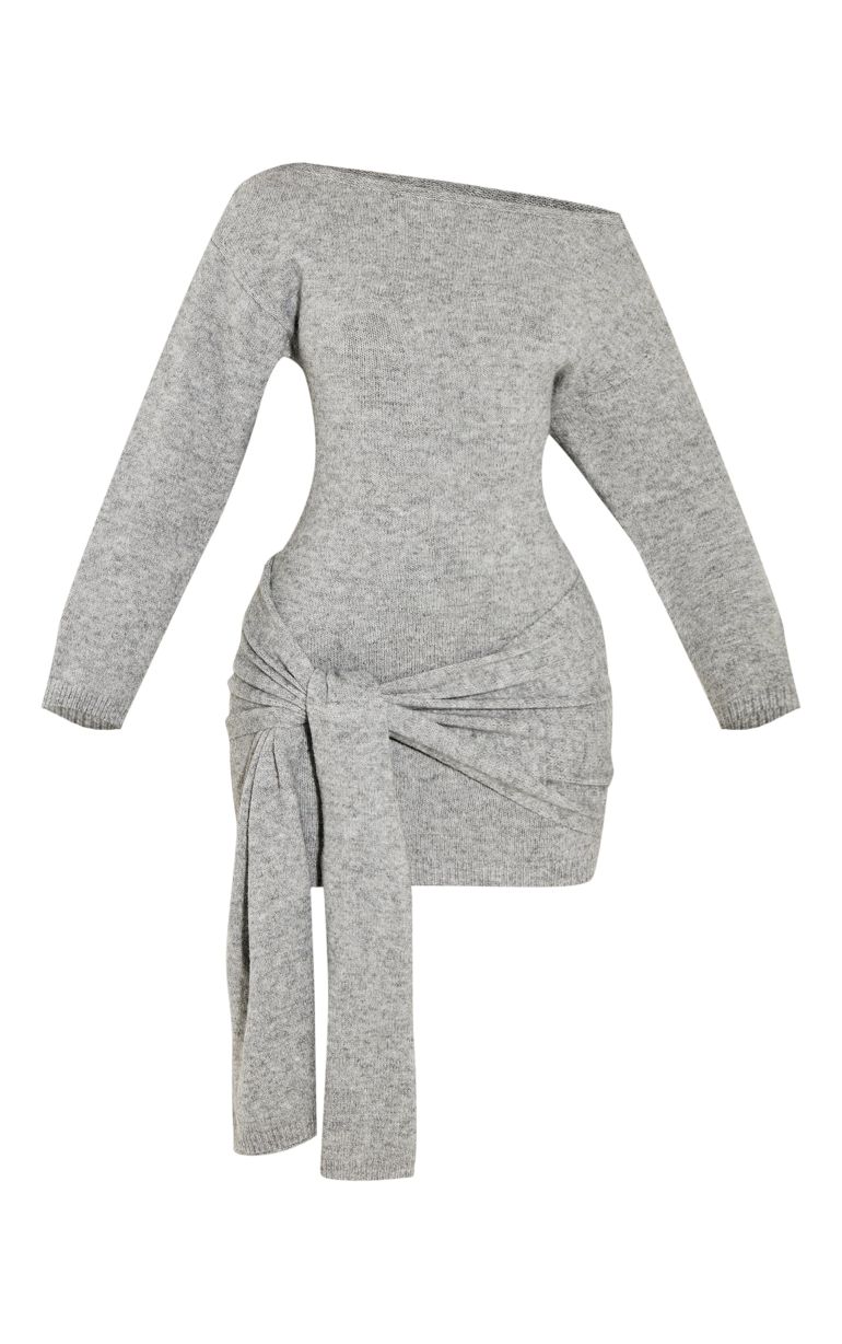 Grey Sexy Wrap Dress