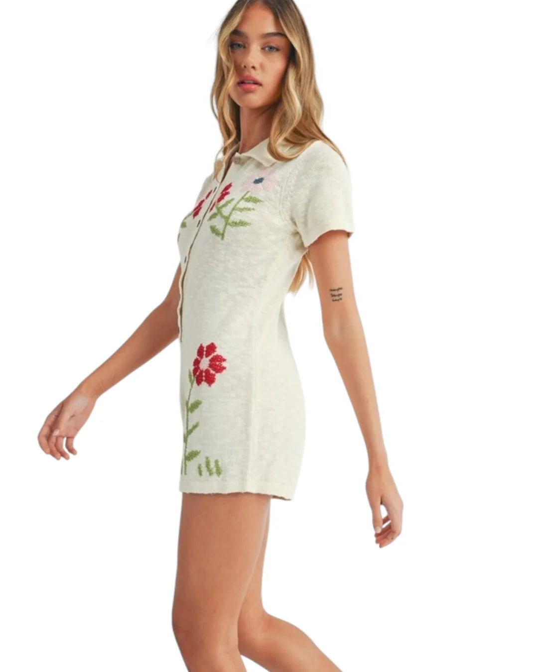 Embroidered Knit Jumpsuit