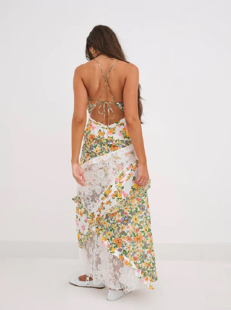 Lace - Edged Floral Fairy Dress