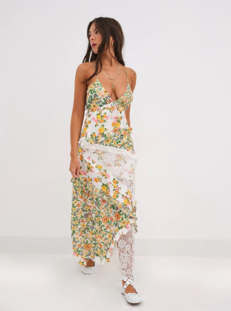 Lace - Edged Floral Fairy Dress
