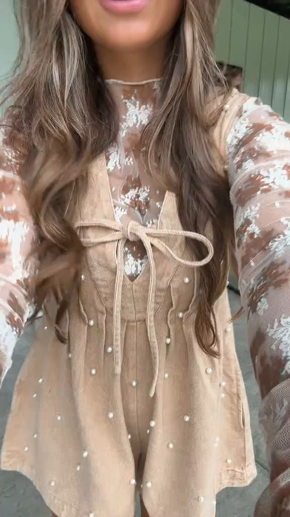 Fall Floral Lace Layering Top
