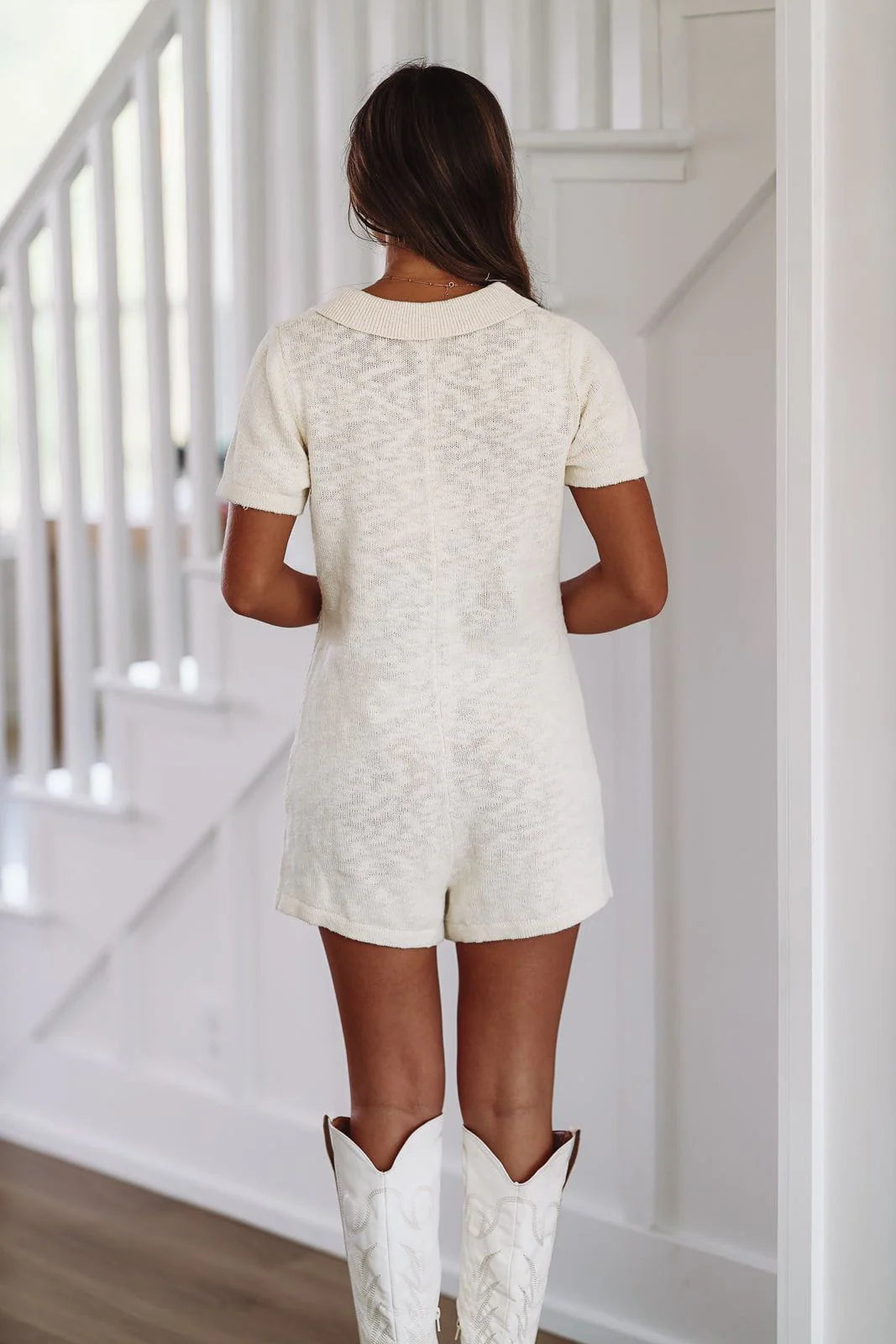 Embroidered Knit Jumpsuit