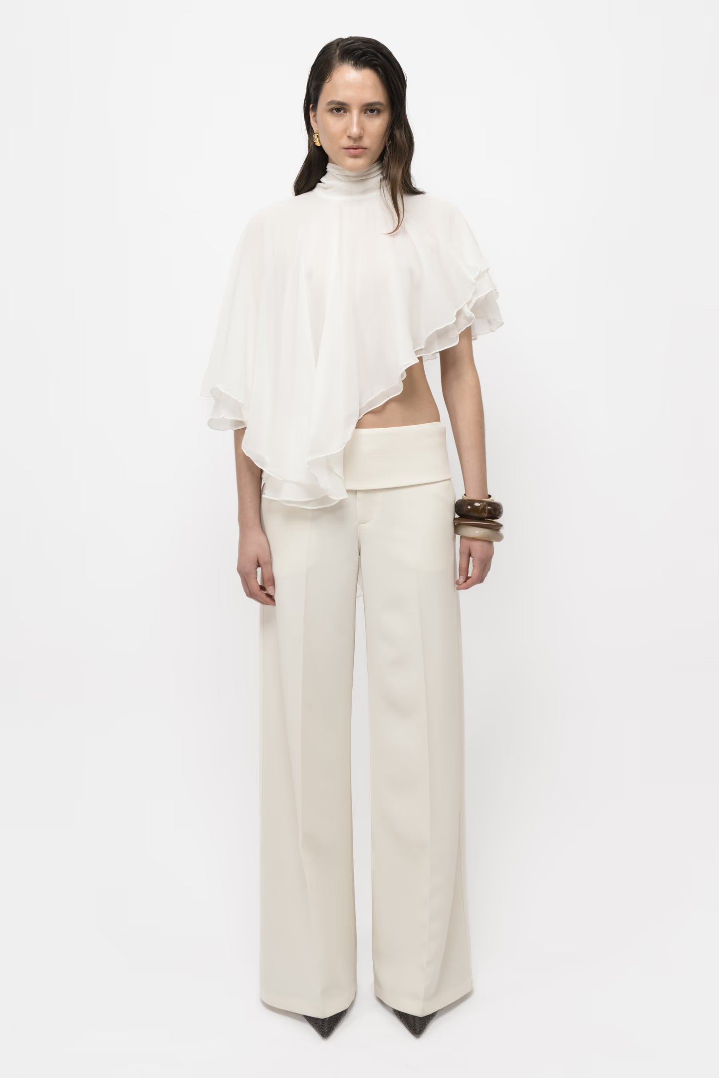 Flowy Silk Cape